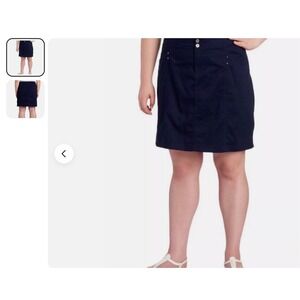 Woman's Plus 16W lightweight cotton Skort Black New with Tags! Baccini NWT